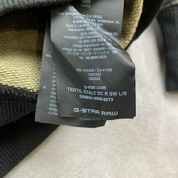 G Star Mens Sweater Medium Green Black Tiger Camo Crewneck Long Sleeve Army - Picture 5 of 9